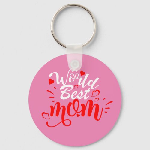 World best mom keychain