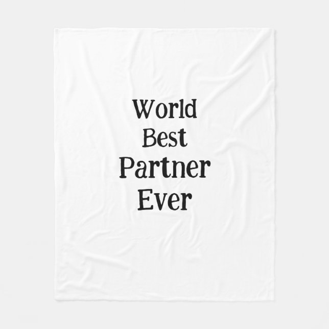 World best partner ever valentine's day lover gf  fleece blanket (Front)