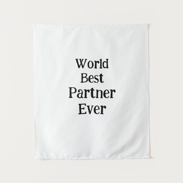 World best partner ever valentine's day lover gf  tapestry (Front)