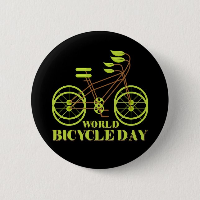 World Bicycle Day Button (Front)