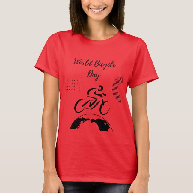 World Bicycle Day - Cycling Enthusiast T-Shirt (Front)