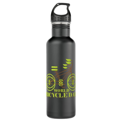 World Bicycle Day Stainless Steel Water Bottle