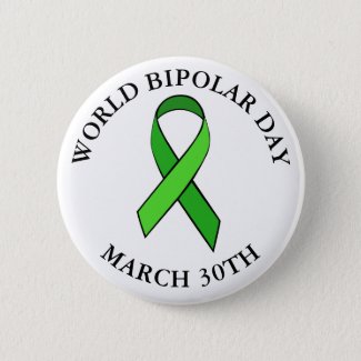 World Bipolar Day March 30th Button