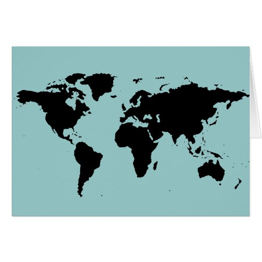 world black graphic map cards (Front Horizontal)