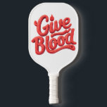 World Blood Donor Day - Glossy Blood Donation Text Pickleball Paddle<br><div class="desc">World Blood Donor Day - Glossy Blood Donation Text</div>