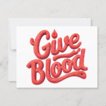 World Blood Donor Day - Glossy Blood Donation Text
