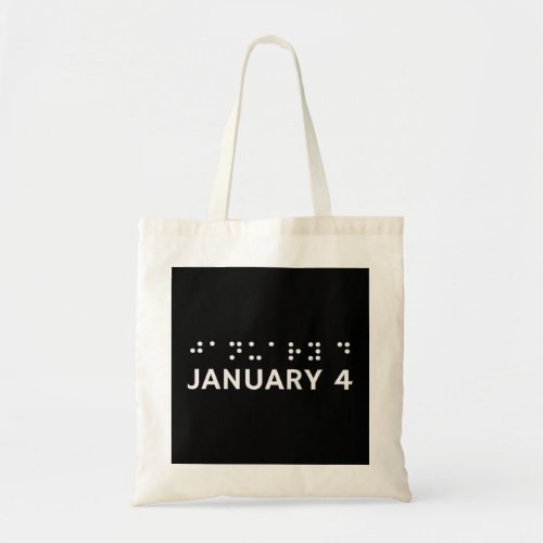 World Braille Day 2021 January 4 Celebration Aware Tote Bag
