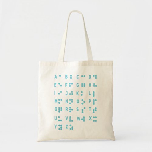 World Braille Day Alphabet Impaired Dots Braille Tote Bag