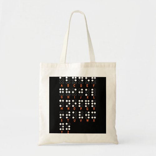 World Braille Day Alphabet Letters Impaired Dots B Tote Bag
