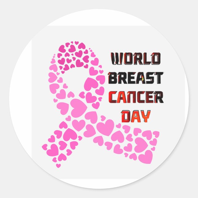 World Breast Cancer Day Celebration Stickers (Front)