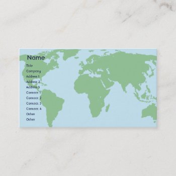 World - Business Business Card by ZazzleProfileCards at Zazzle