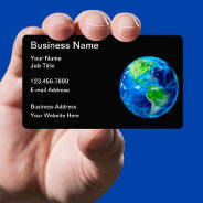 World Business Earth Globe Editable Business Cards at Zazzle