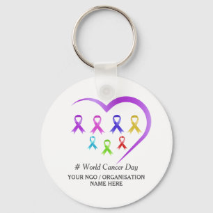World Cancer Awareness Day Promotional  Keychain