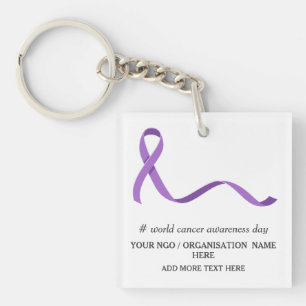 World Cancer Day Awareness Event Promotional Keychain