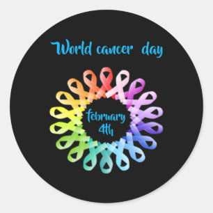 World Cancer Day Classic Round Sticker