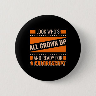 World Cancer Day Colonoscopy Hospital Design Button