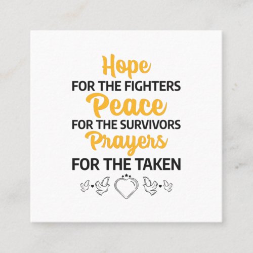 world cancer day commemorative square business card