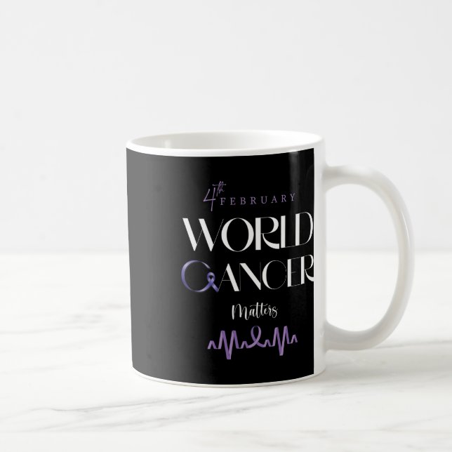 World Cancer Day February Support 2022  Coffee Mug (Right)
