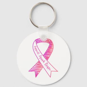 World Cancer Day Support Squad Team Breast Cancer Keychain