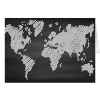 World Chalkboard Map by adventurebeginsnow at Zazzle