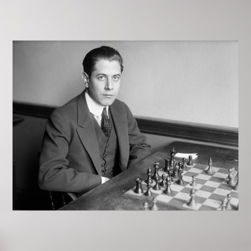 World Champion Chess Player 1915 Poster