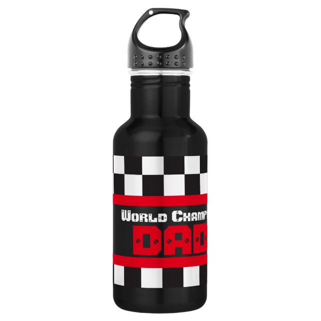 World champion Dad racing drinks bottle (Front)