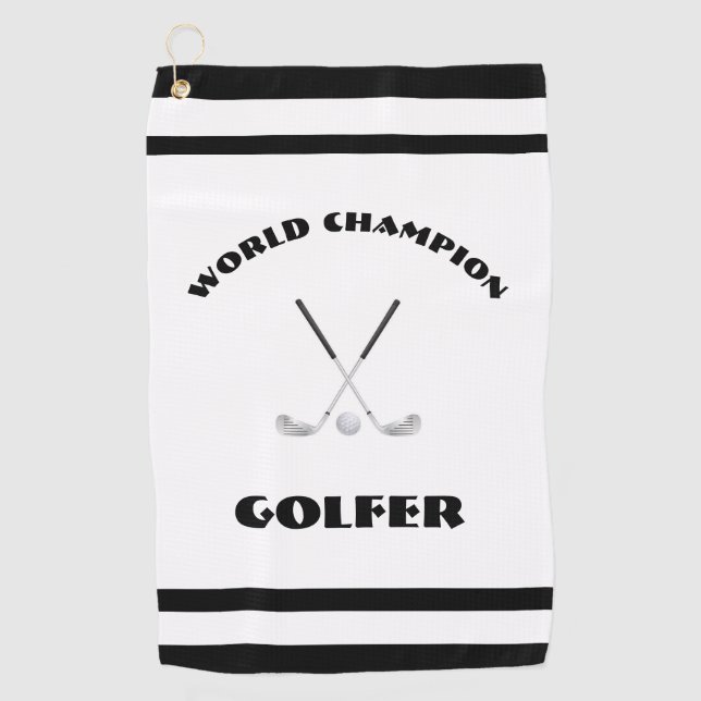 World Champion Golfer Golf Towel (Front)