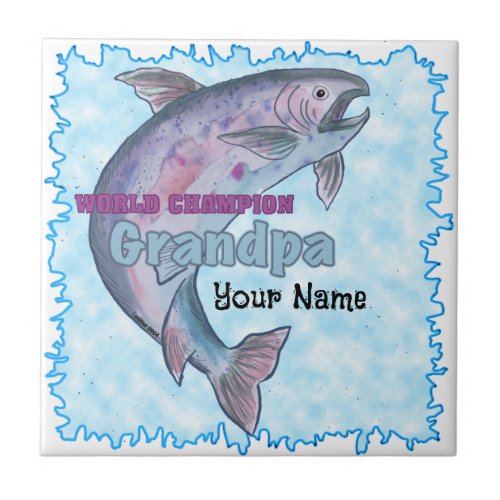 World Champion Grandpa  Ceramic Tile