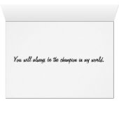 World Champion Mom Greeting Card (Inside Horizontal (Bottom))