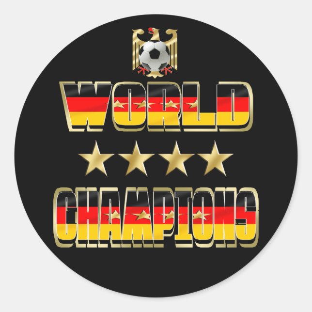 World Champions Germany Fans Flag 2014 Classic Round Sticker (Front)