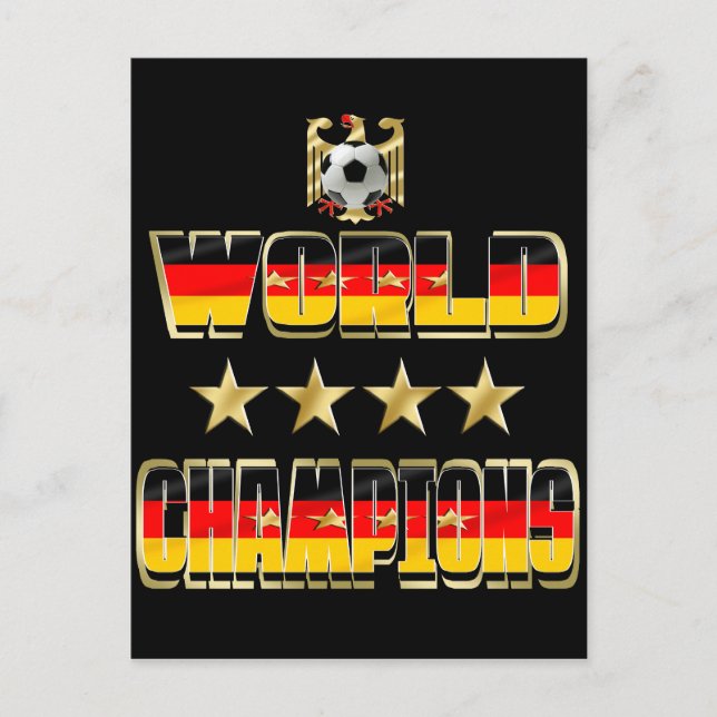 World Champions Germany Fans Flag 2014 Postcard (Front)