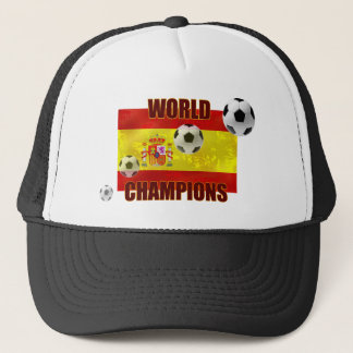 World Champions Spain flag soccer ball 2010 Trucker Hat