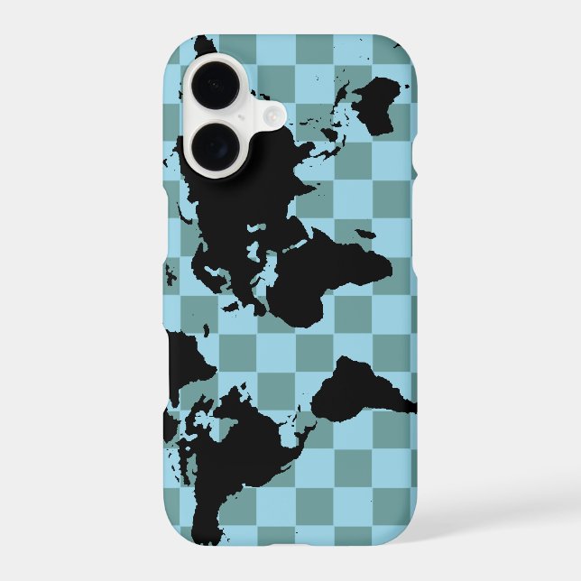 world checked graphic map Case-Mate iPhone case (Back)