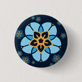 World Childless Week badge multi flower (navy) Button