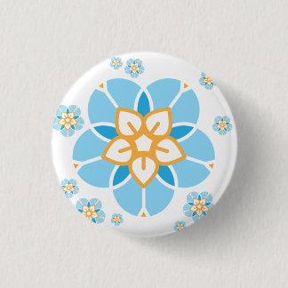 World Childless Week badge multi flower (white) Button