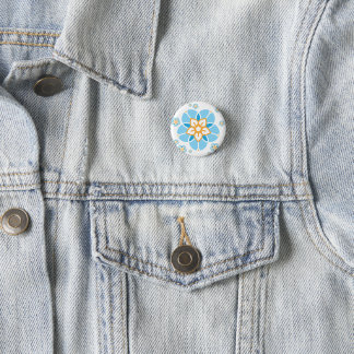 World Childless Week badge multi flower (white) Button
