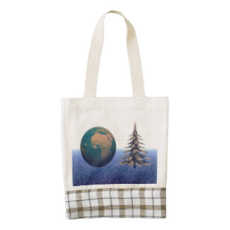 world christmas and snow zazzle HEART tote bag