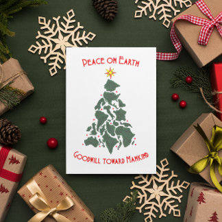 World Christmas Tree Christmas Card