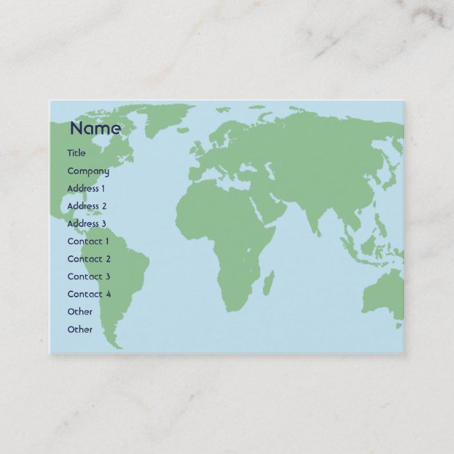 World - Chubby Business Card (Front)