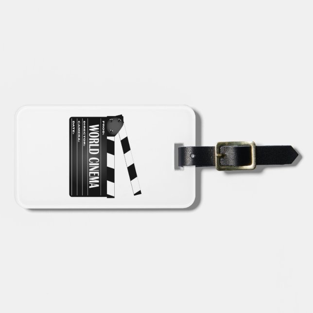 World Cinema Movie Clapperboard Luggage Tag (Front Horizontal)