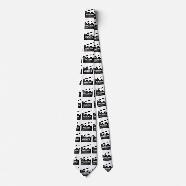 World Cinema Movie Clapperboard Neck Tie (Front)