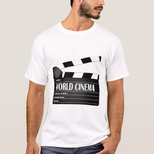 World Cinema Movie Clapperboard T_Shirt
