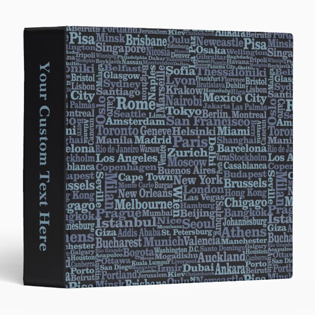 World Cities custom binders (Front/Spine)