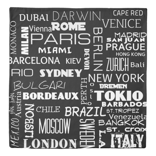 World Cities Duvet Cover (Front)