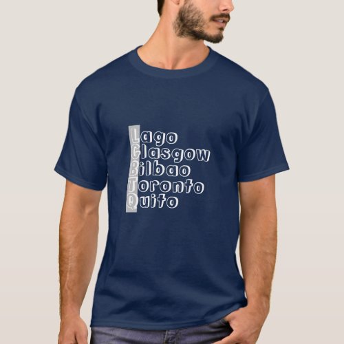 World Cities Name T_Shirt