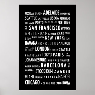 World cities poster