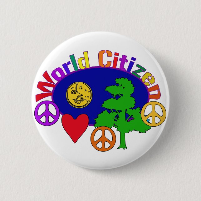 World Citizen Button (Front)