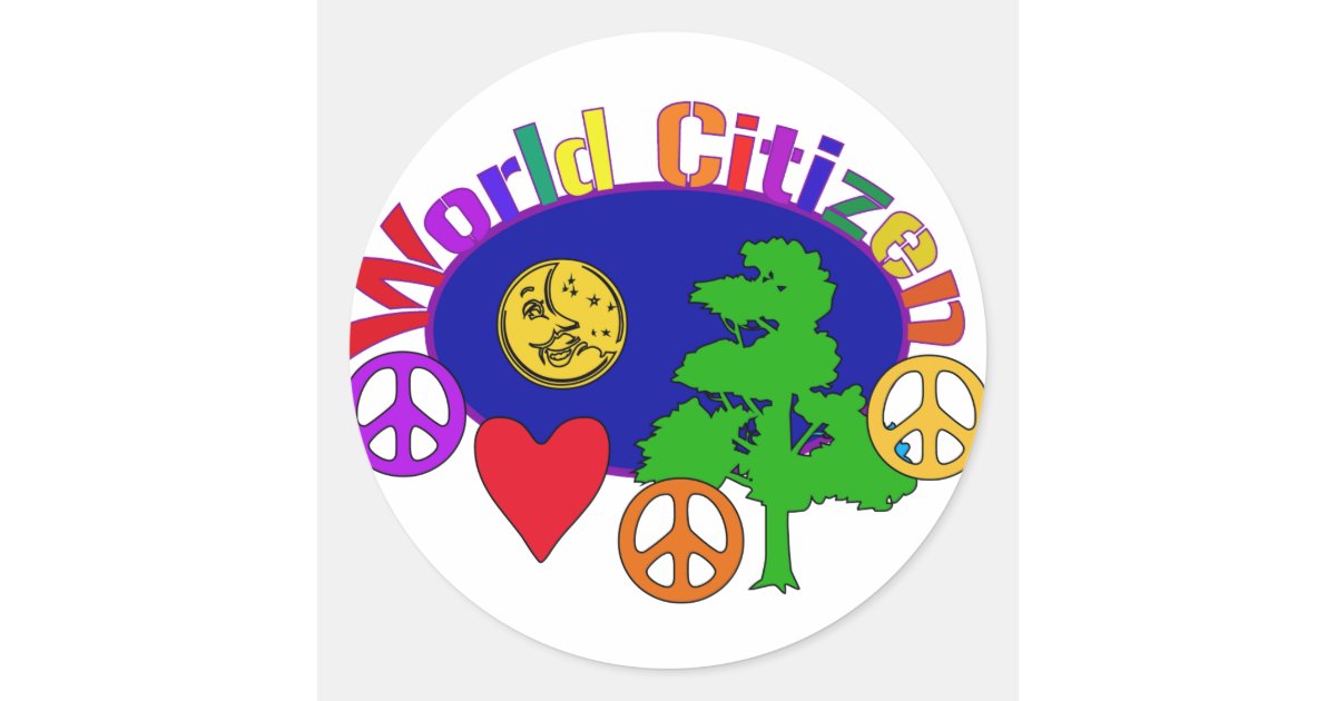 World Citizen Classic Round Sticker | Zazzle