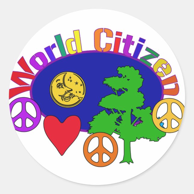 World Citizen Classic Round Sticker (Front)