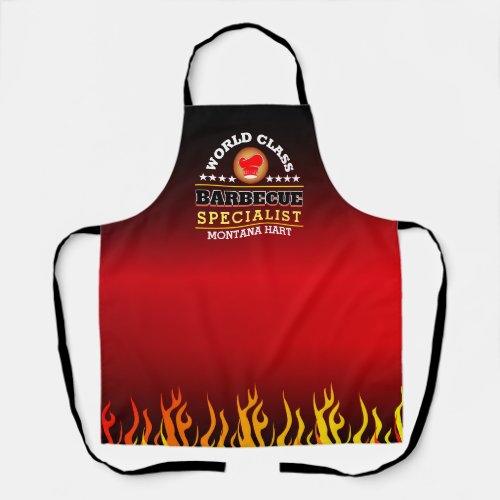 World Class BARBECUE Specialist Gradient and Flame Apron